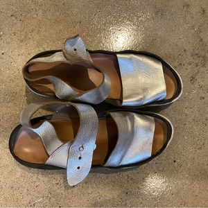 Trippen Metallic platform sandals